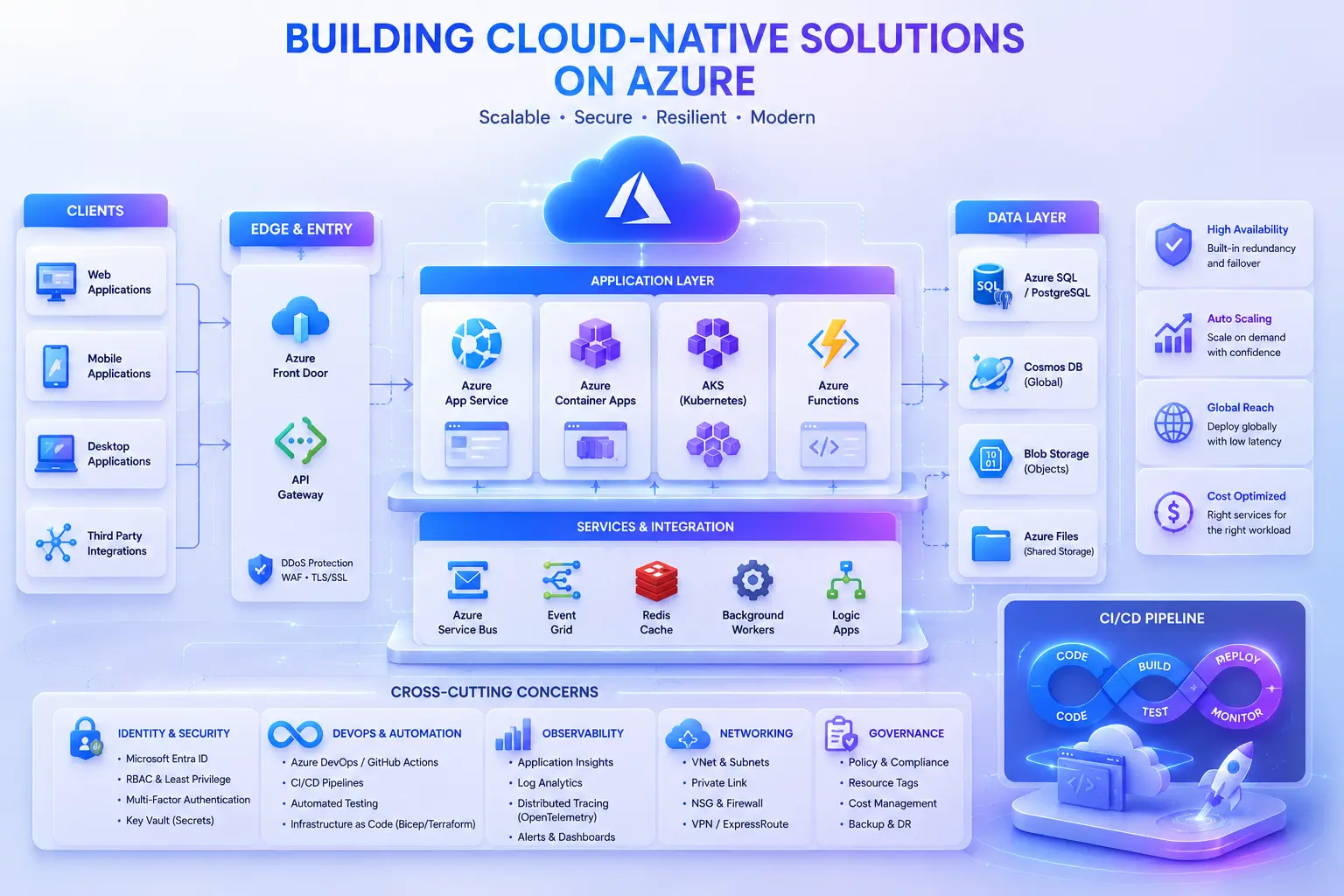 Building Cloud-Native Solutions on Azure: Architecture, Scalability & Lessons Learned